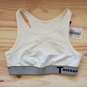 T by Alexander Wang XS NWT white logo sports bra